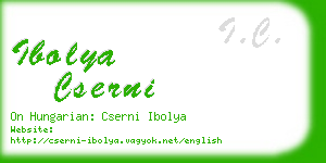 ibolya cserni business card